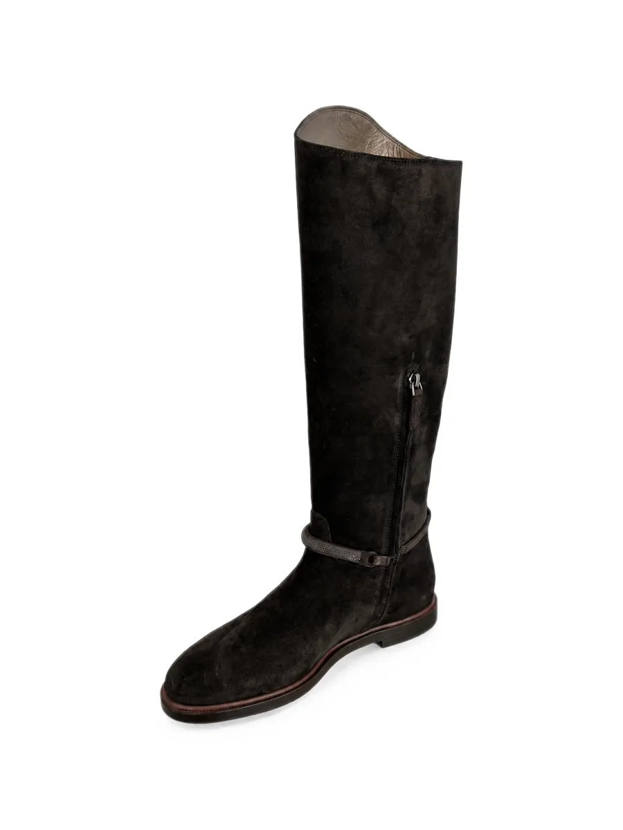 suede boots with precious strap 2