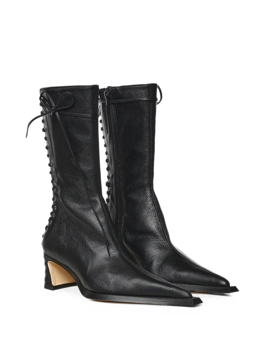 lace-up pointed-toe boots 2