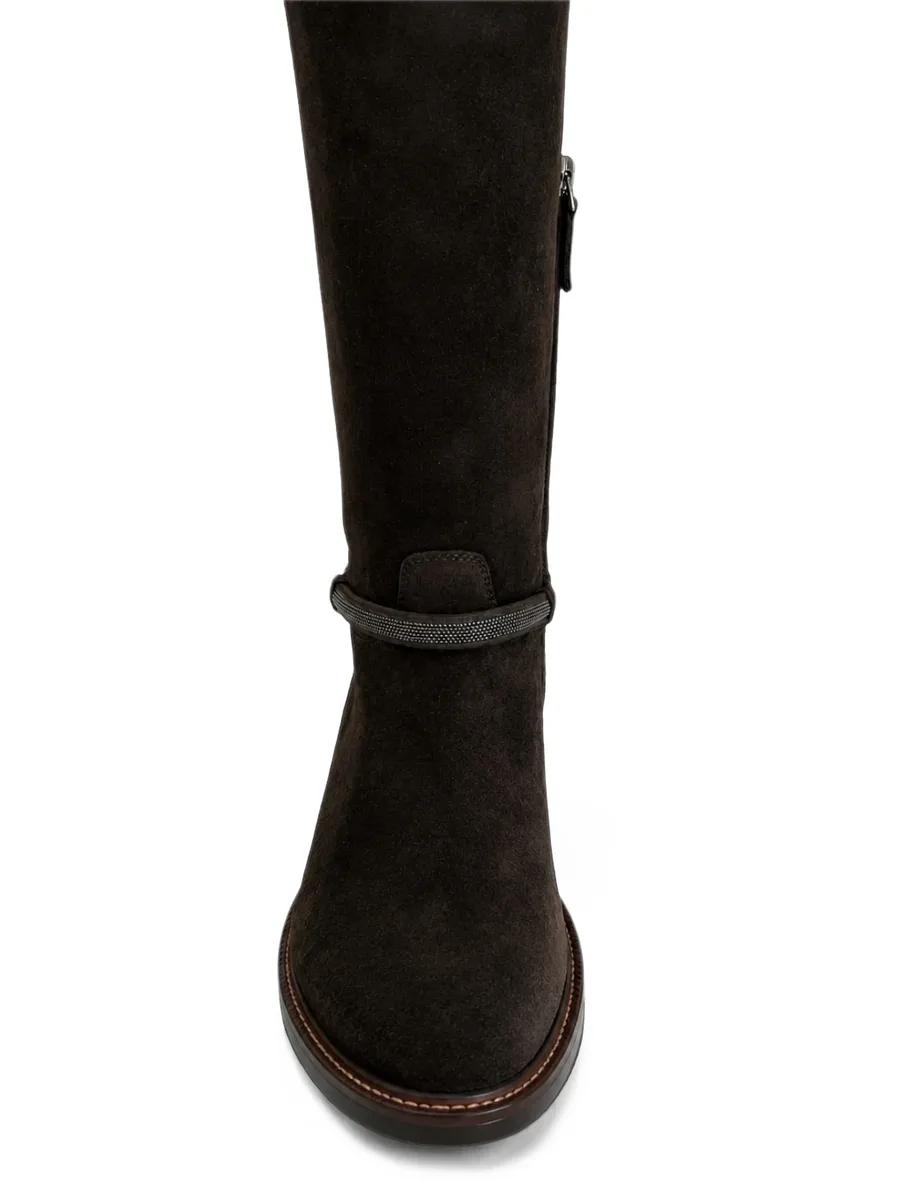 suede boots with precious strap 3