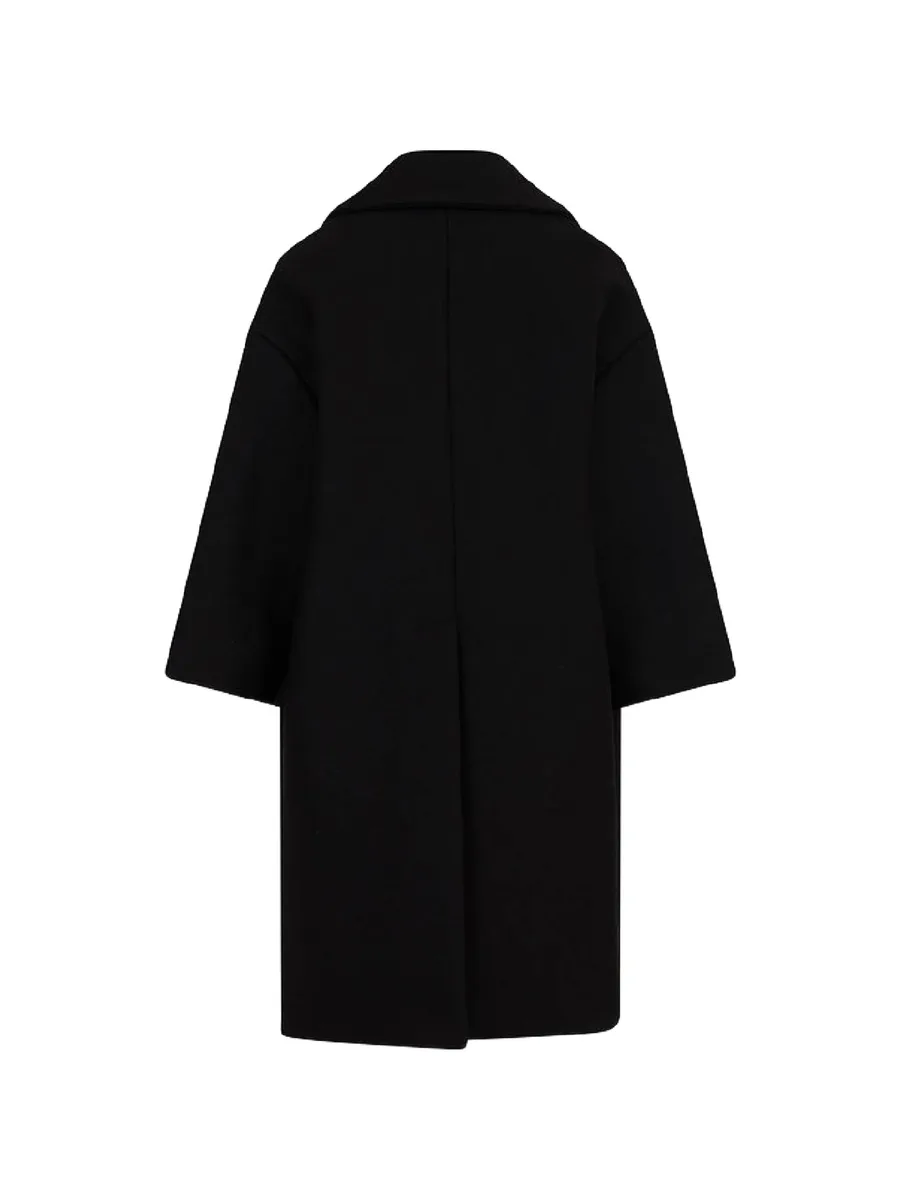 logo-plaque oversized-lapels coat 2