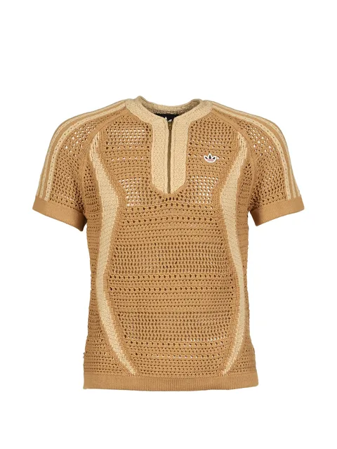 x Clot half-zip knitted polo shirt