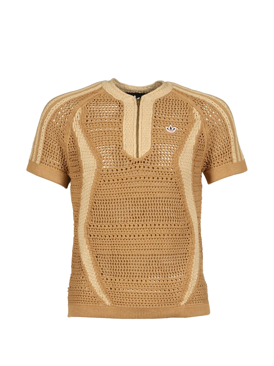 x Clot half-zip knitted polo shirt 1