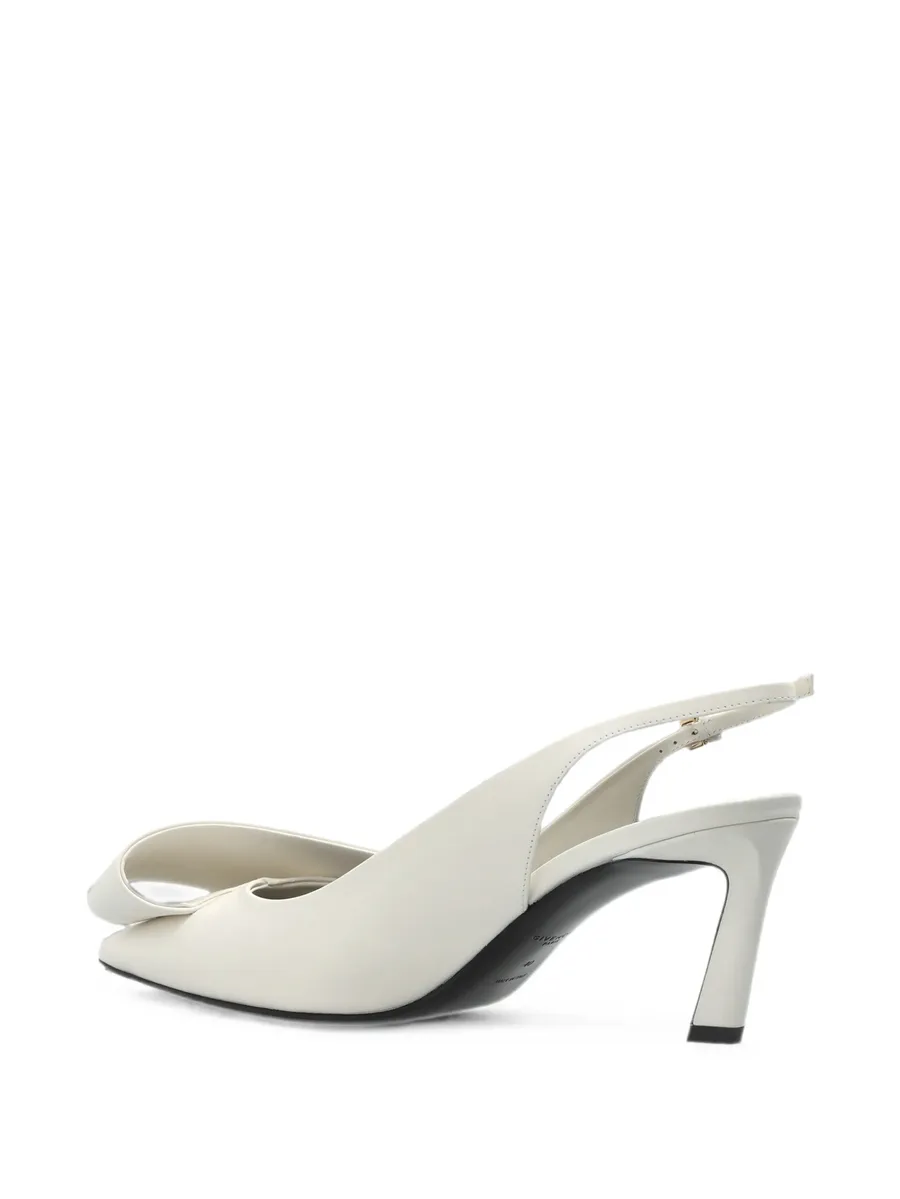 Twisted Ribbon slingbacks pumps in leather 4