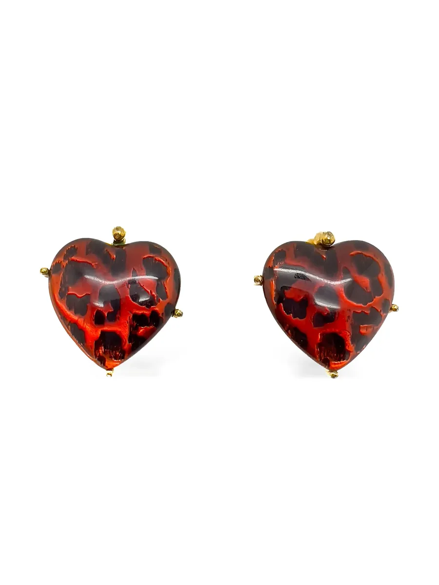 серьги Ysl Heart (1980-е годы) 2