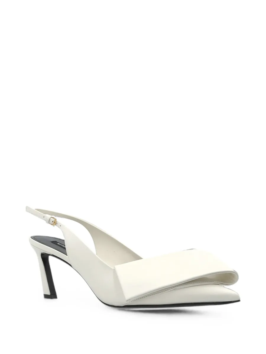 Twisted Ribbon slingbacks pumps in leather 2