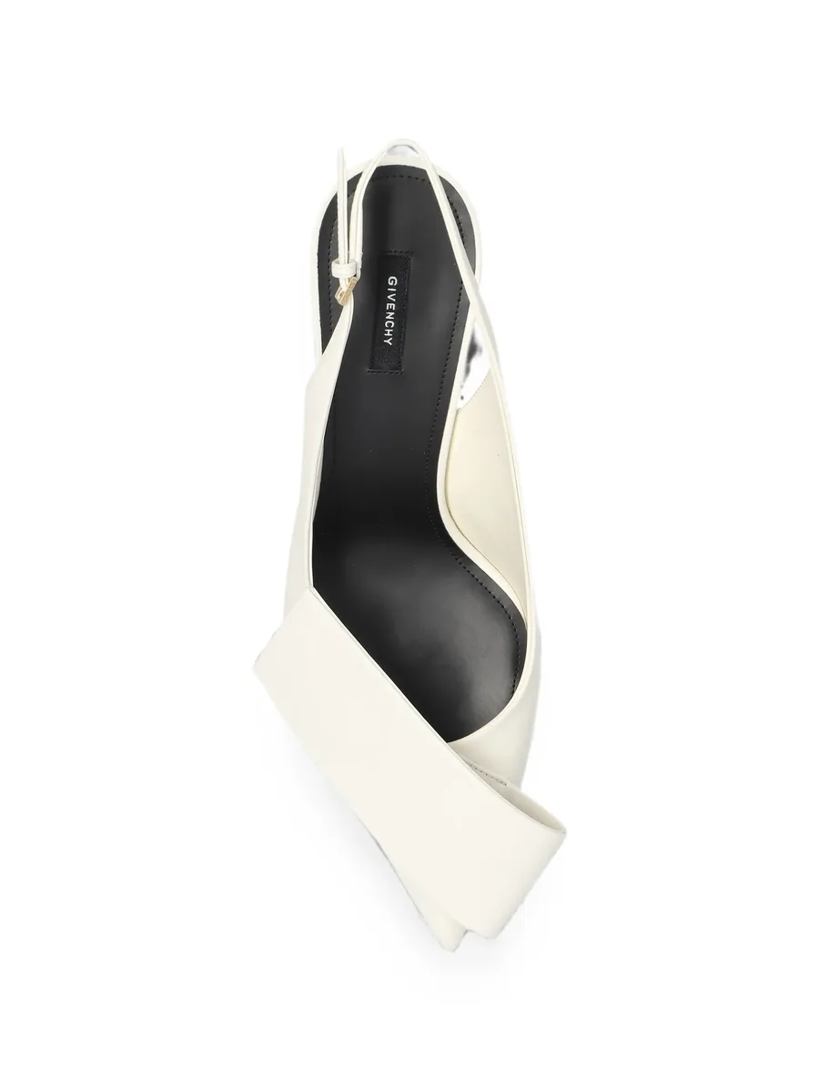 Twisted Ribbon slingbacks pumps in leather 3
