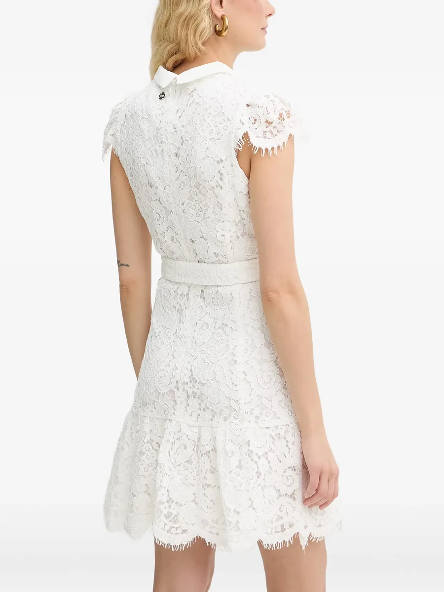 belted lace mini dress 3