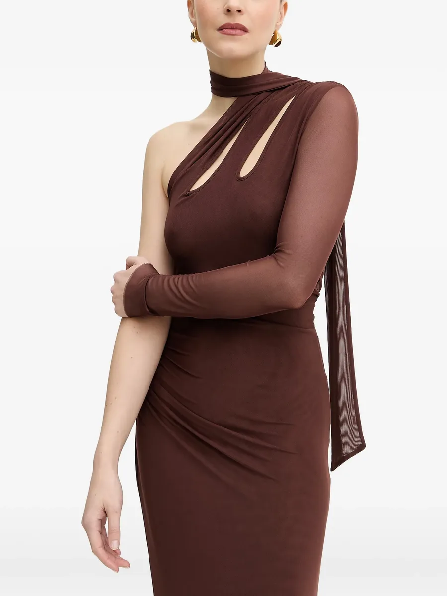 one-shoulder cutout-detail dress 5