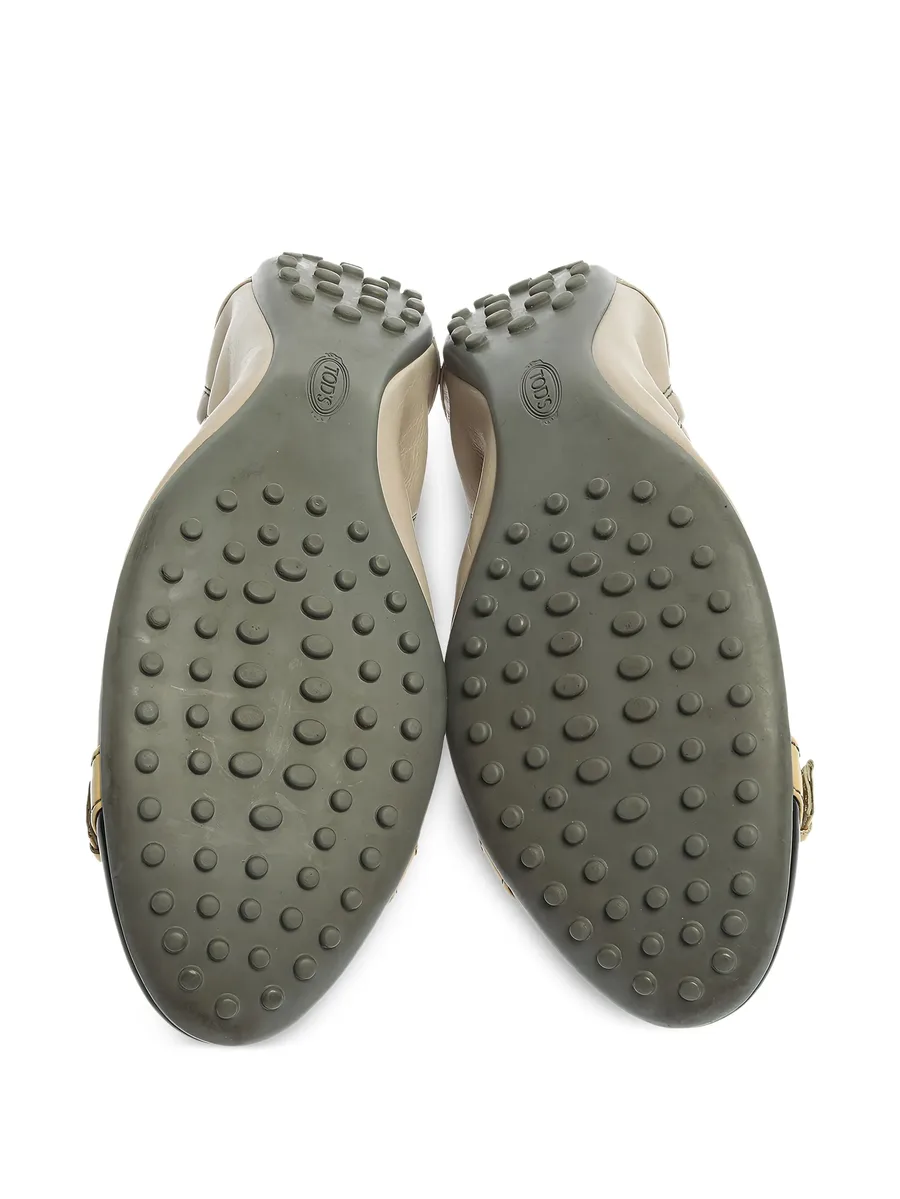 buckle-detail leather ballet flats 5