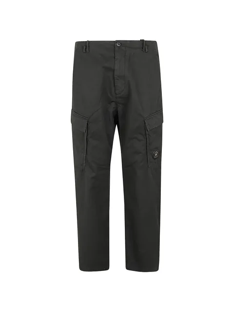 Lens-detail cotton cargo pants