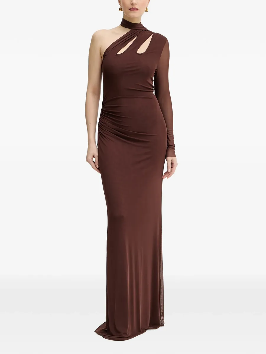 one-shoulder cutout-detail dress 1