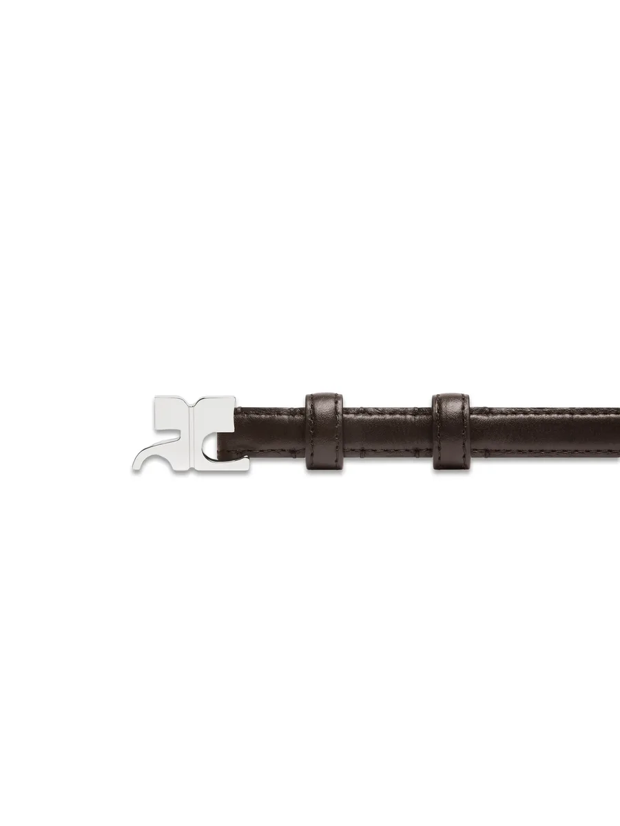 croc-embossed leather belt 2