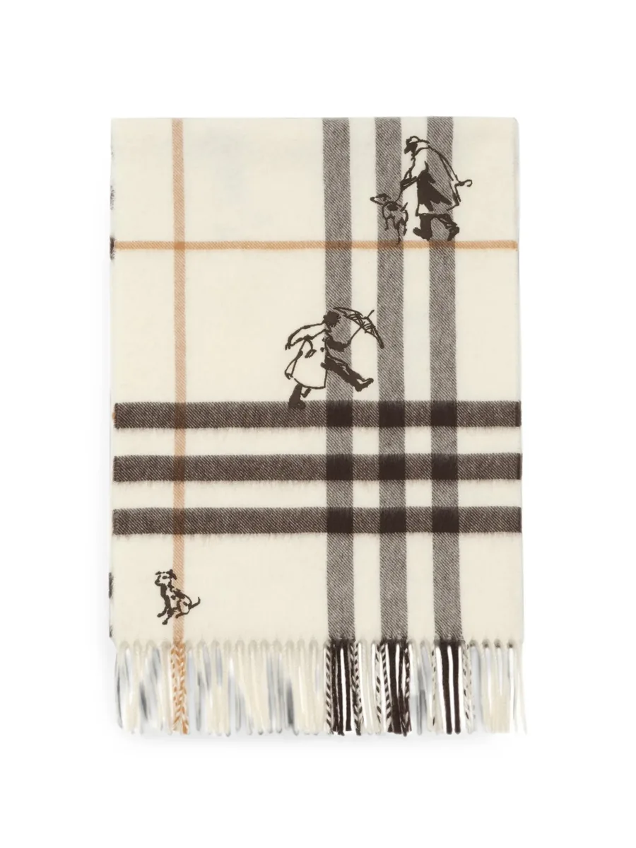 Check mates cashmere scarf 1