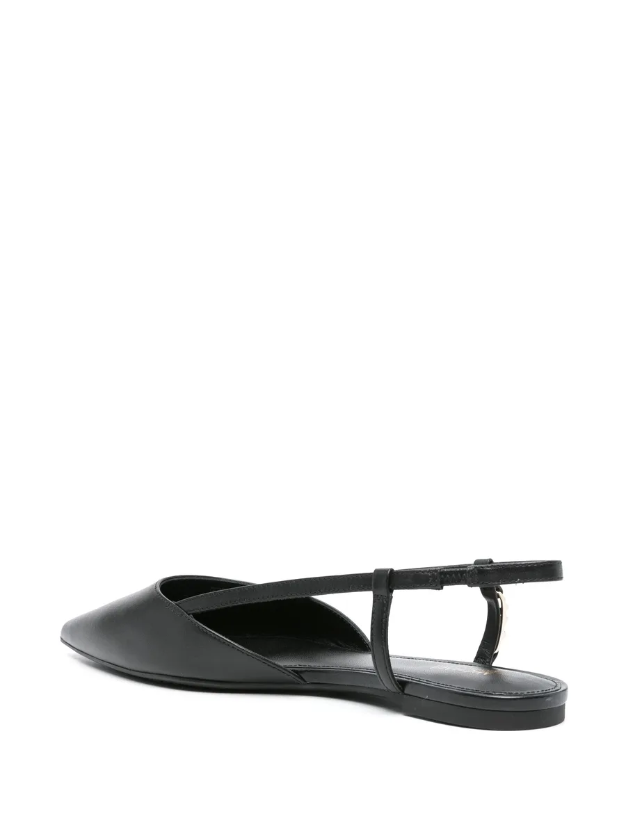 logo-plaque leather pumps 5