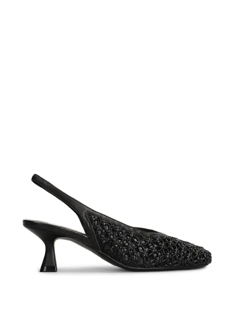 woven slingback pumps