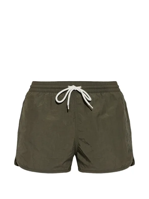 logo-embroidered drawstring swim shorts
