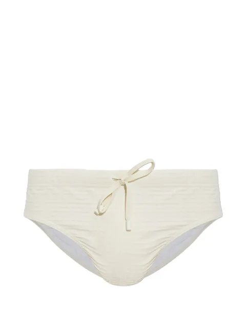 monogram-pattern swim briefs