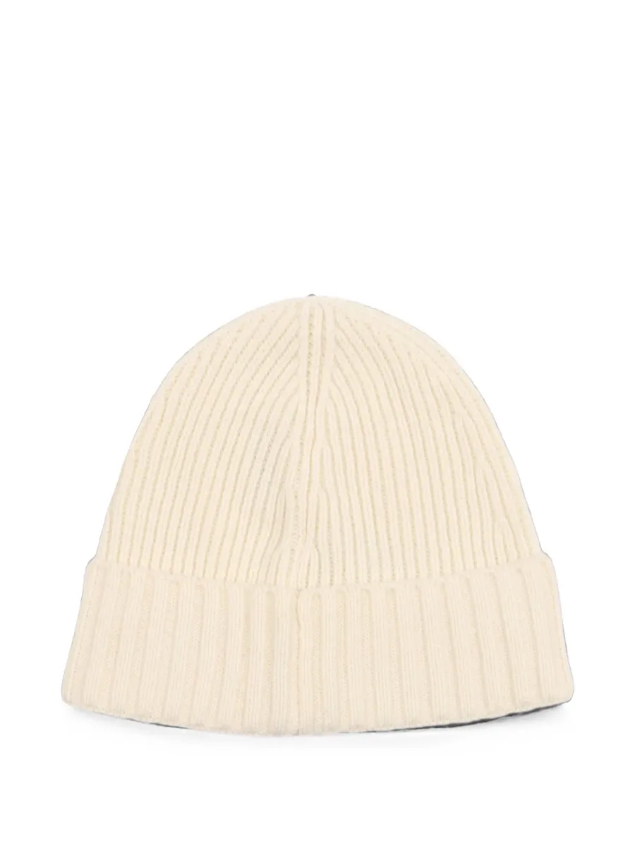 logo-patch ribbed-knit beanie hat 2