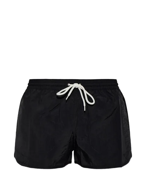 logo-embroidered drawstring swim shorts