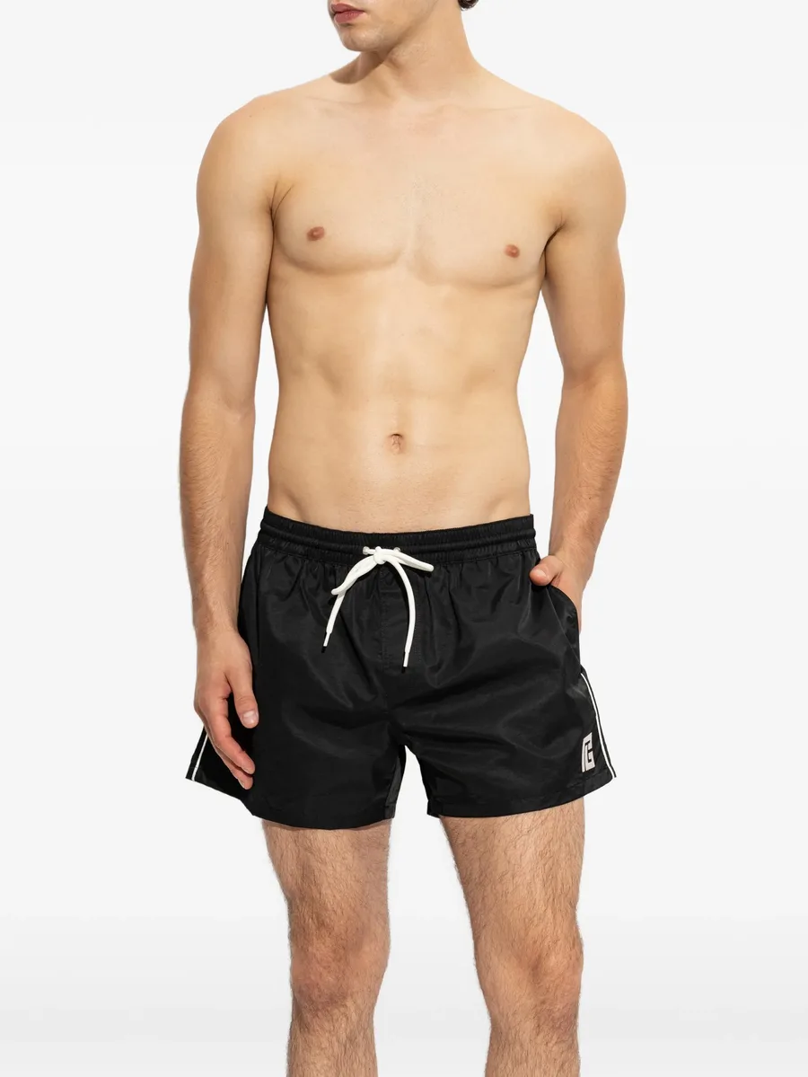 logo-patch side-stripe swim shorts 3