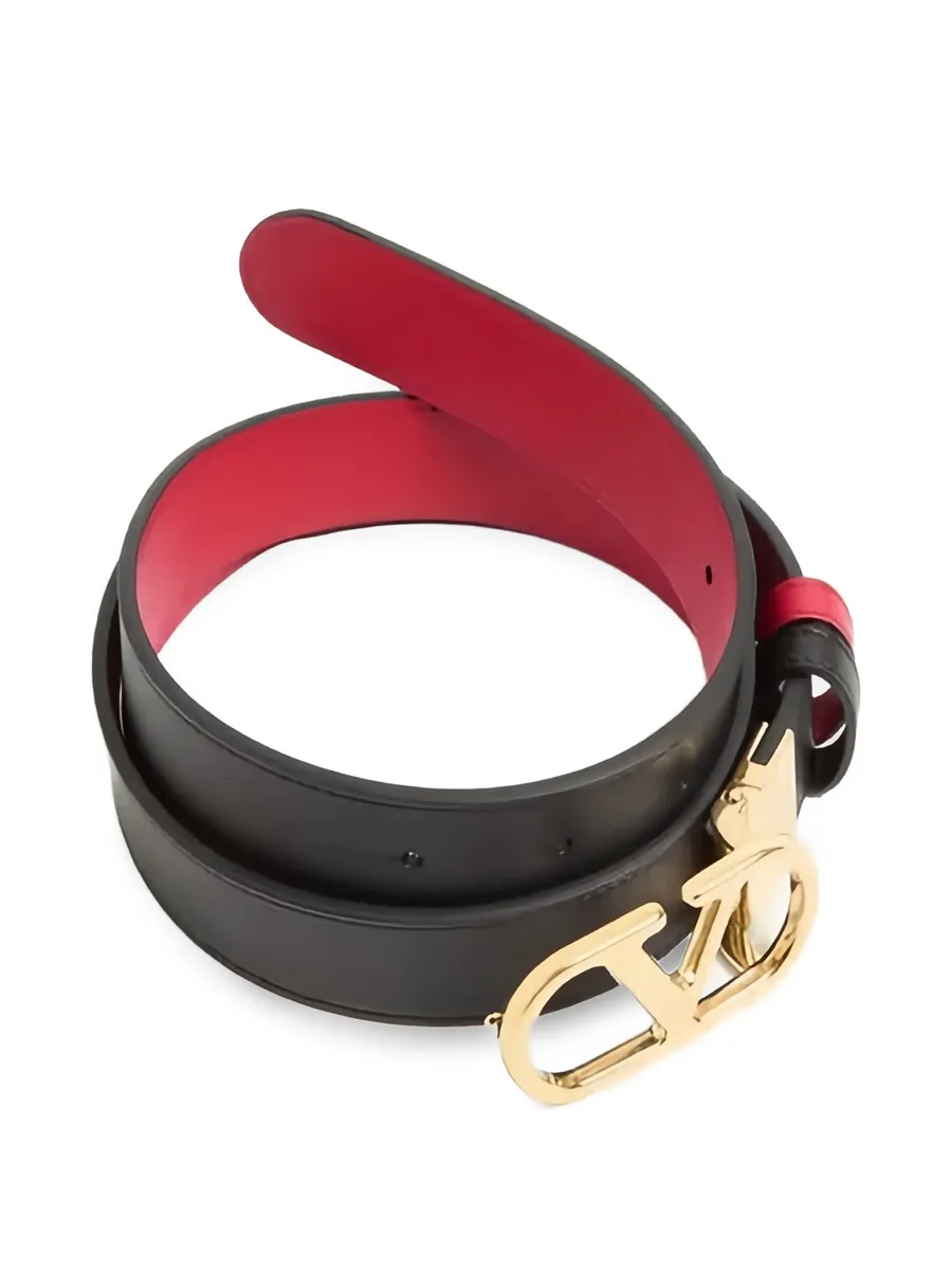 VLogo Signature reversible shiny calfskin belt 2