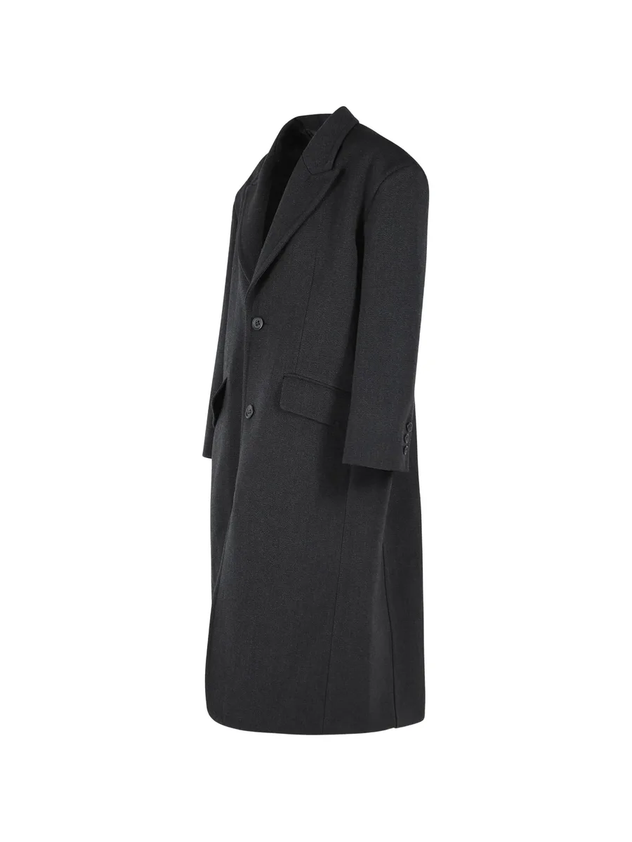 deep-grey tweed oversized coat 3