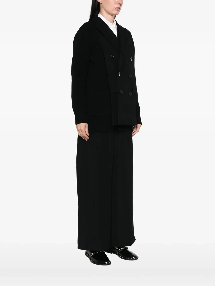 double-breasted layered cardigan 3