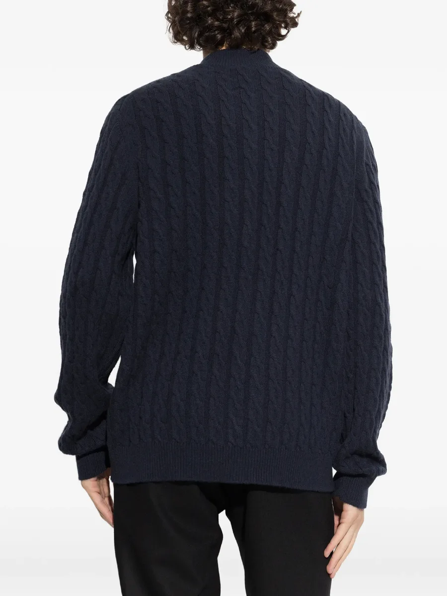 cable-knit zip-up cardigan 4