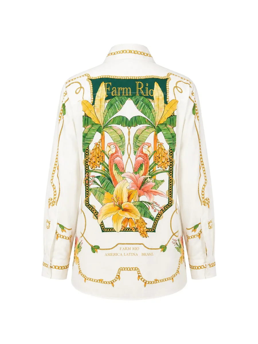 Tropical Royalty-print long-sleeve shirt 2
