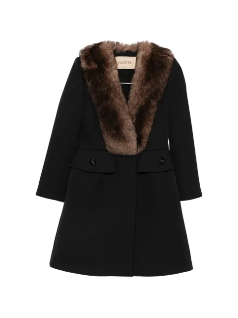 faux-fur collar coat