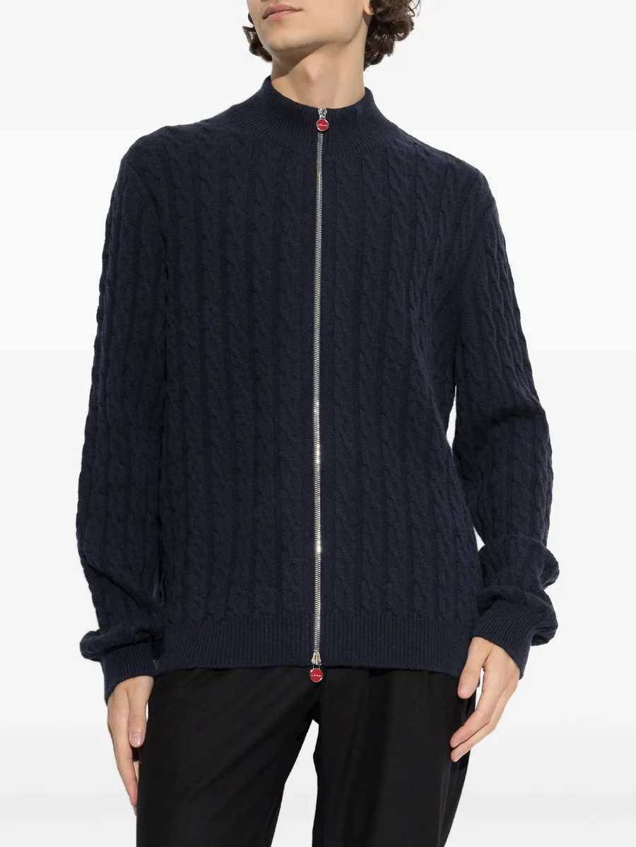 cable-knit zip-up cardigan 3