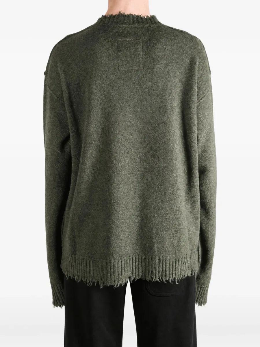 distressed-effect knitted sweater 4