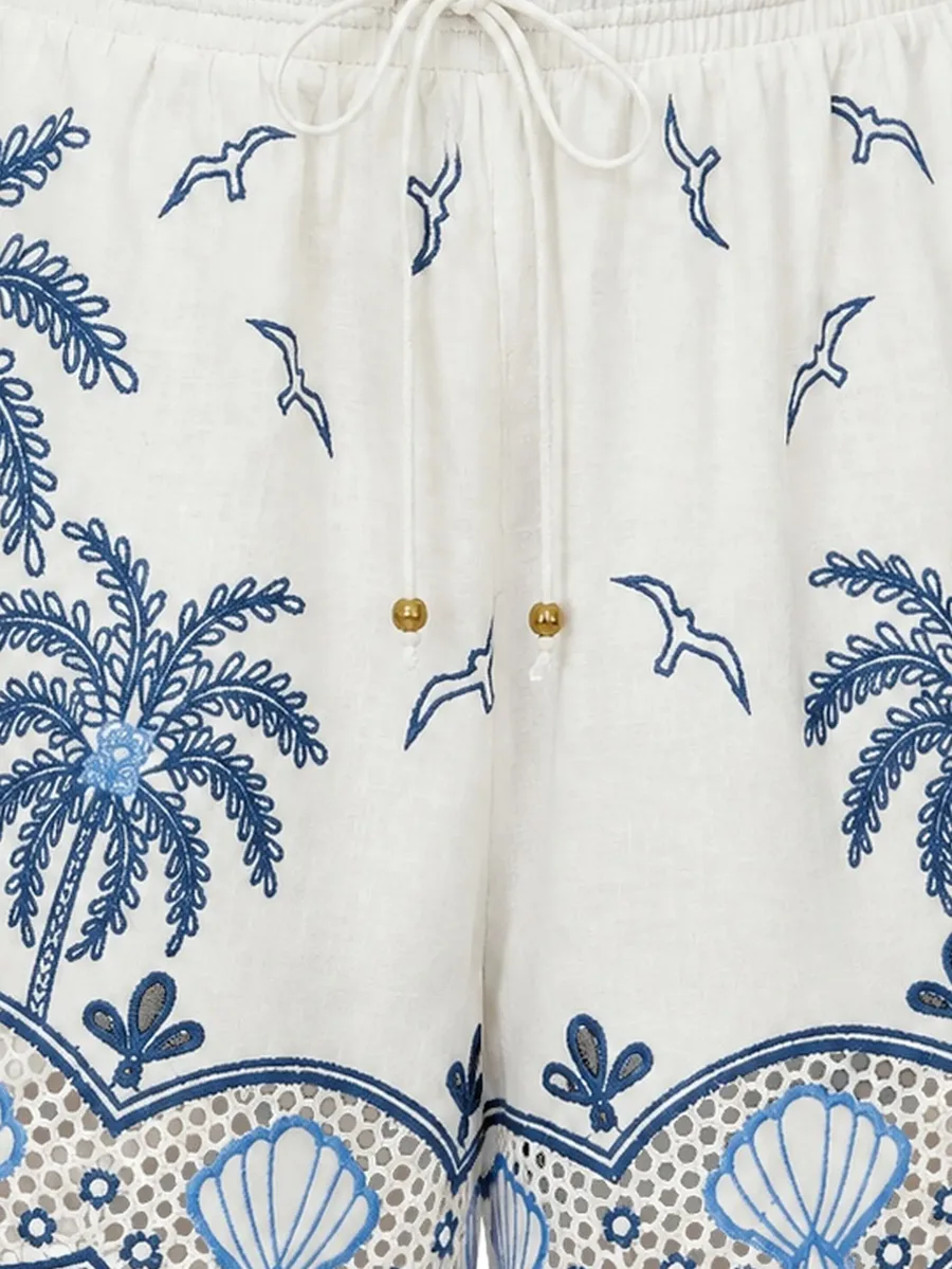 embroidered scalloped shorts 2