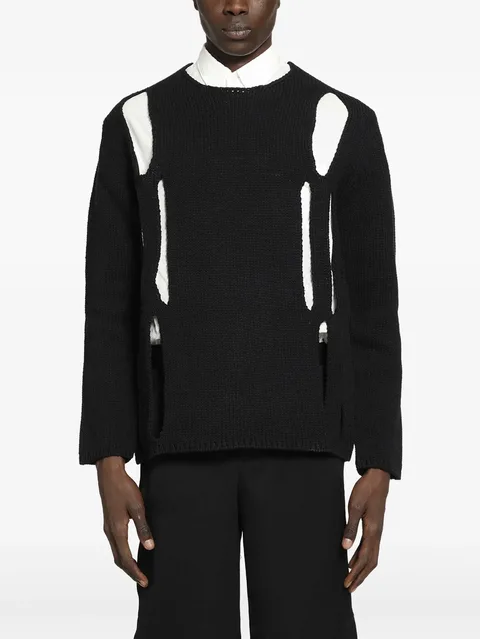 cut-out knitted sweater