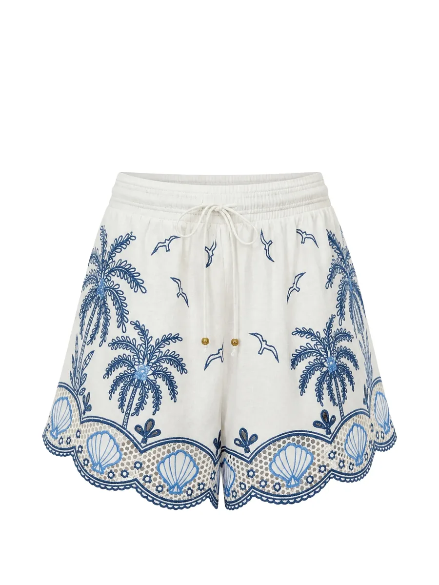 embroidered scalloped shorts 1
