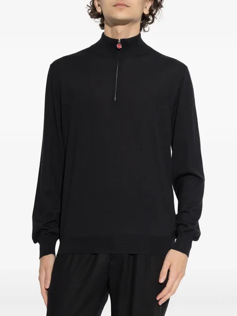 half-zip turtleneck sweater