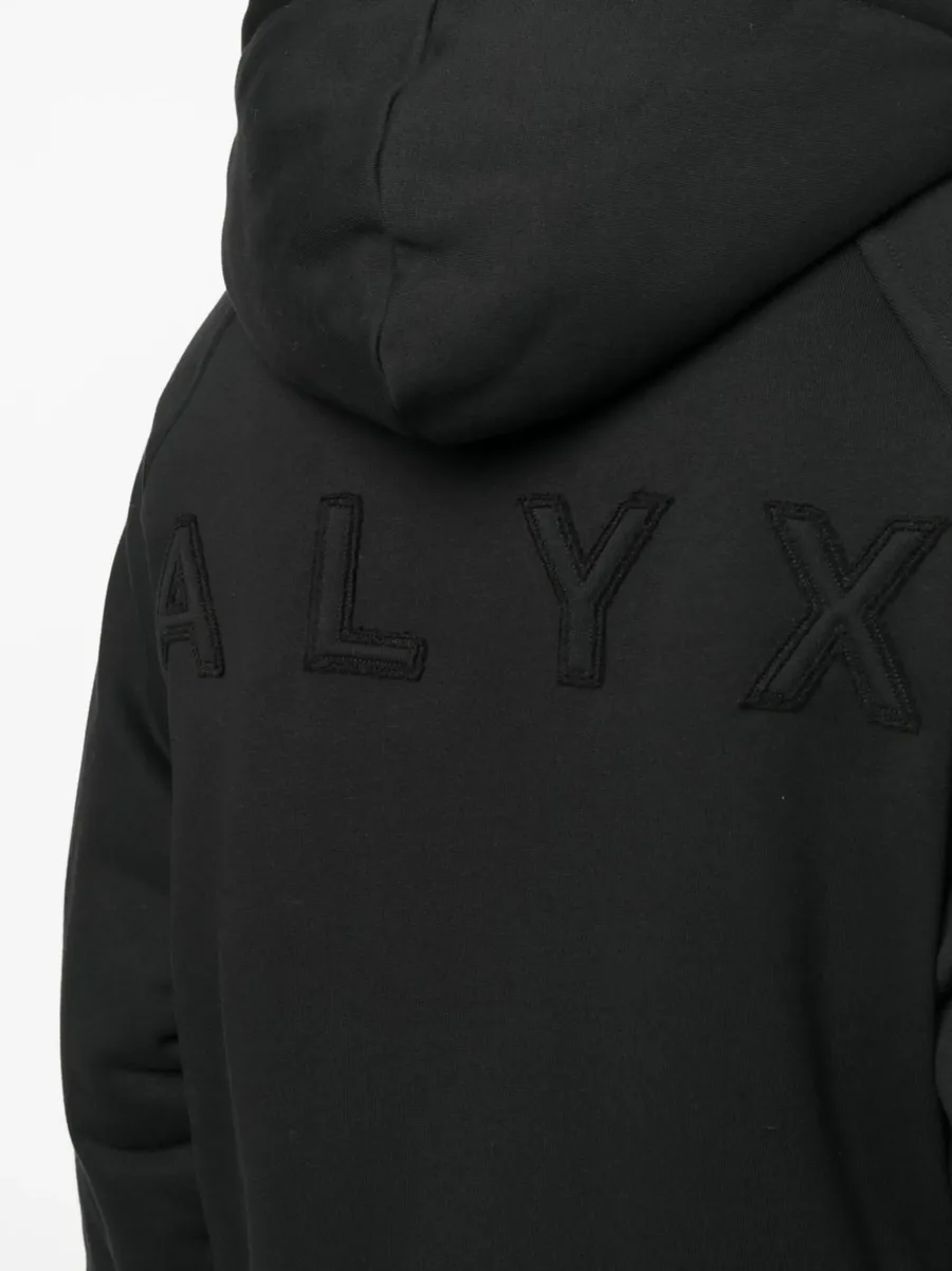 logo-embroidered hooded bomber jacket 9