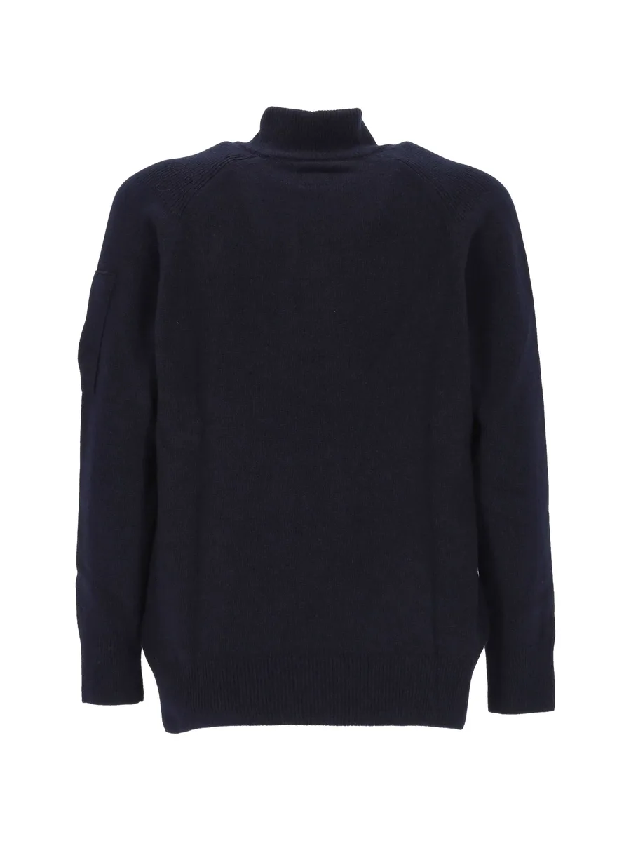 lambswool half button Lens sweater 2