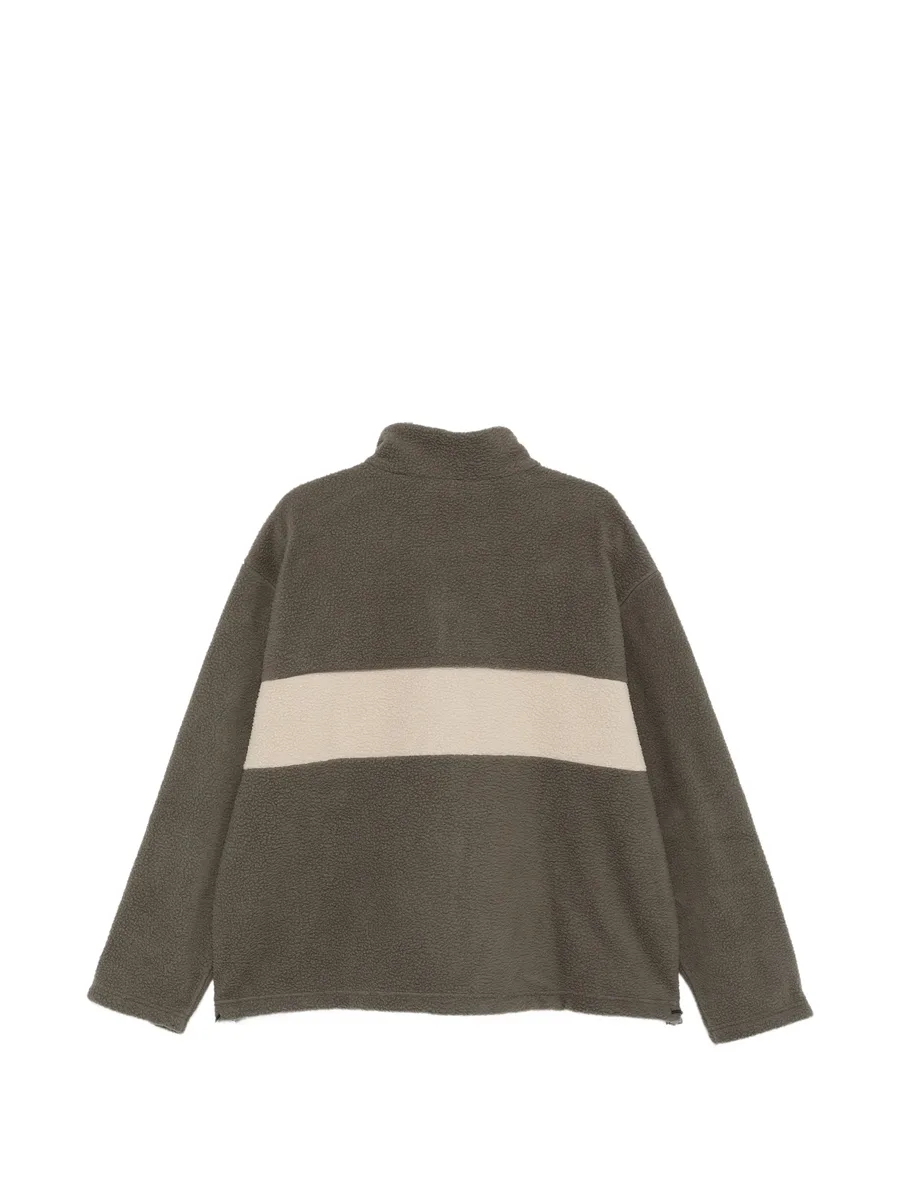 logo-embroidered fleece sweatshirt 2