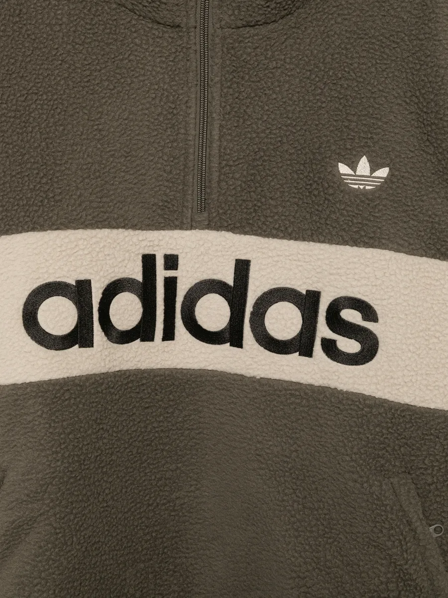 logo-embroidered fleece sweatshirt 3