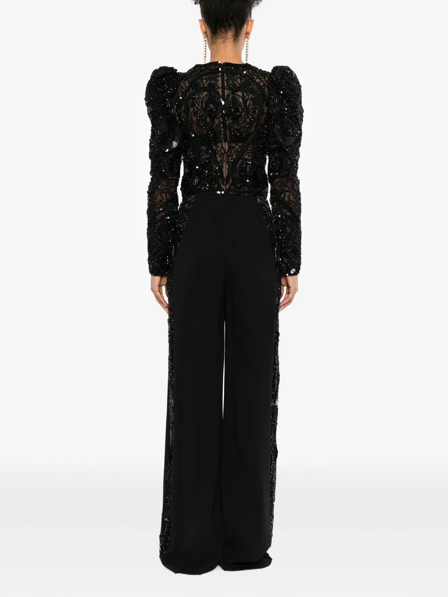 beaded Juliet-sleeve jumpsuit 4