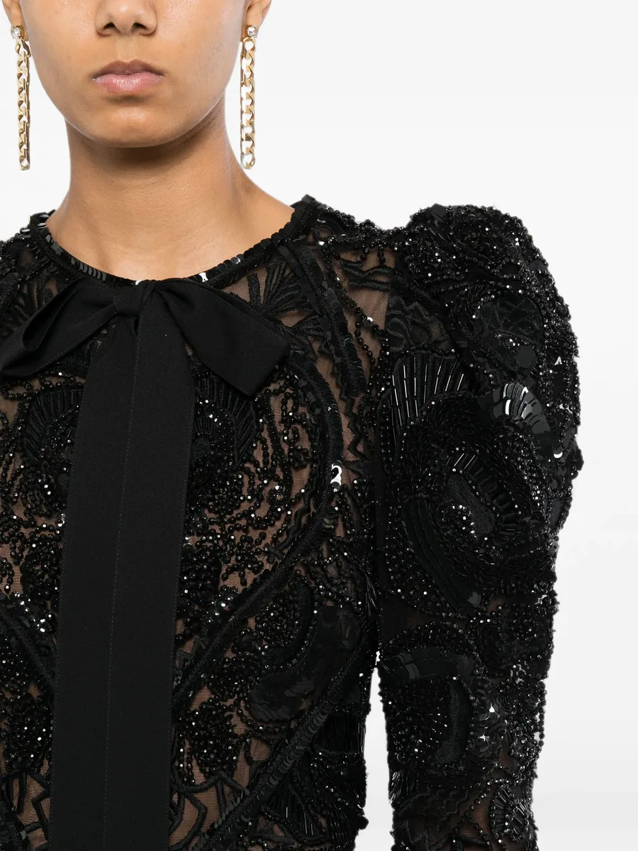 beaded Juliet-sleeve jumpsuit 5