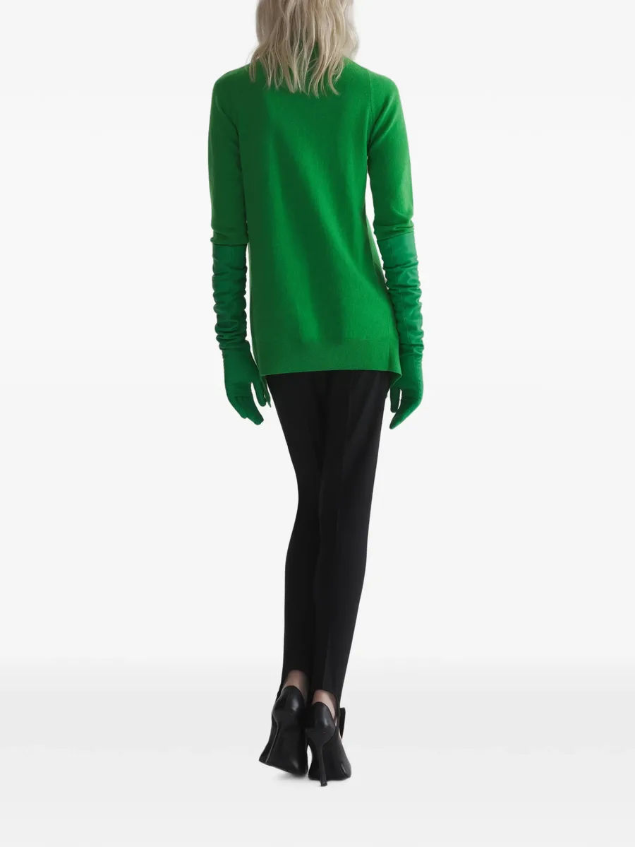 emerald cashmere open cardigan 4
