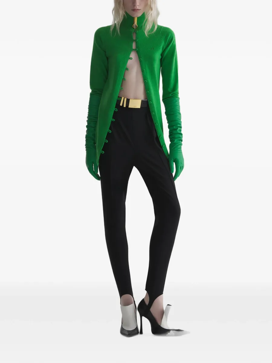 emerald cashmere open cardigan 2