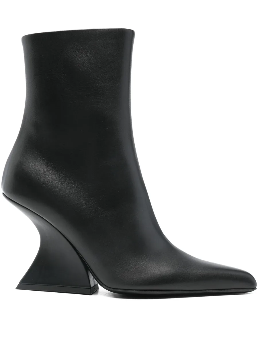 95mm Mugler leather pointed-toe boots 1