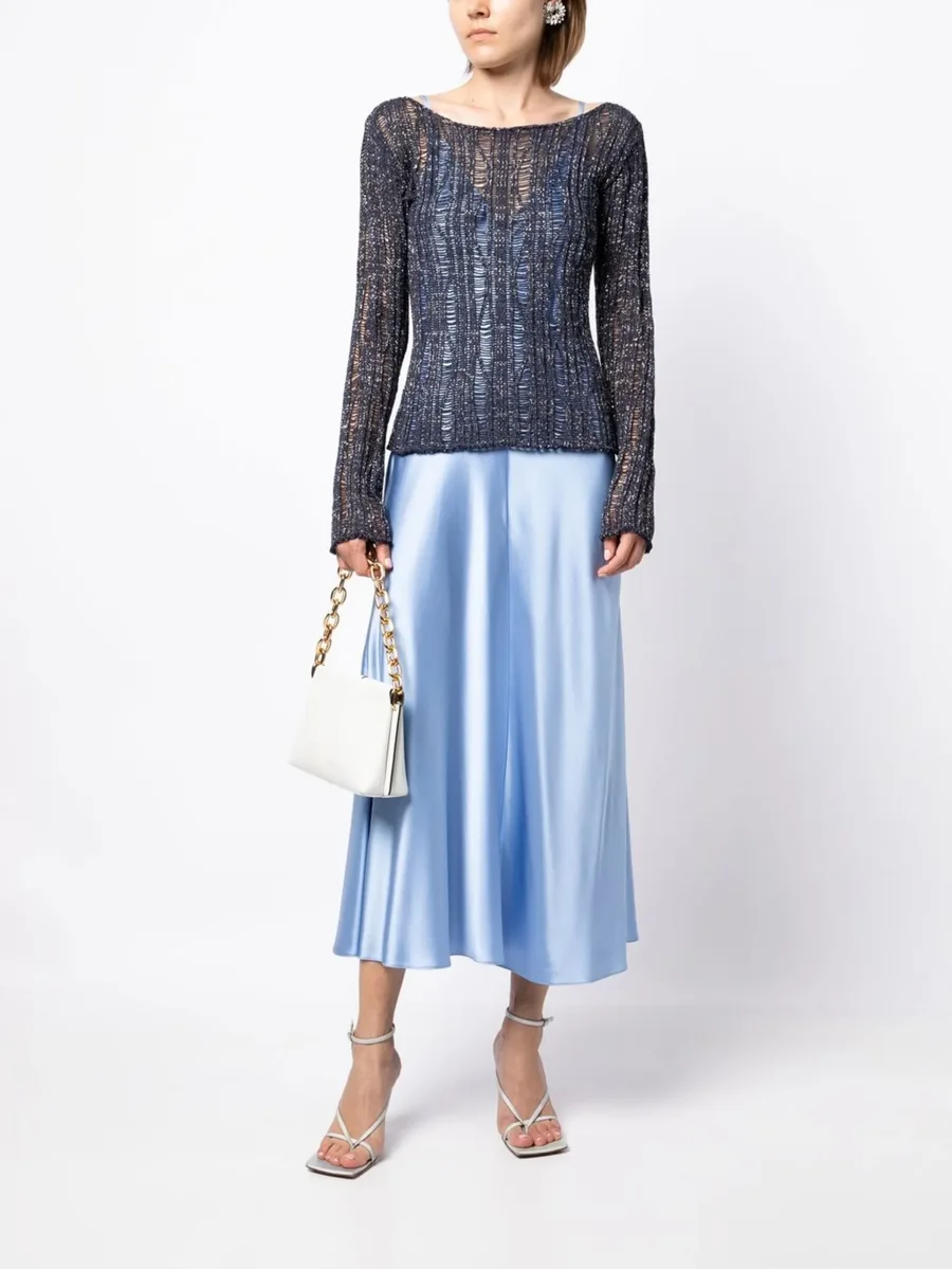 boat-neck open-knit sweater 4