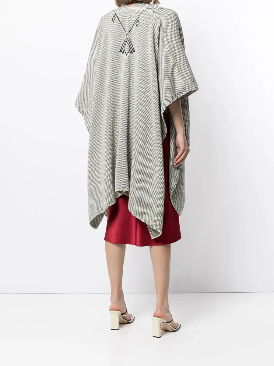 double V-neck merino shawl 7