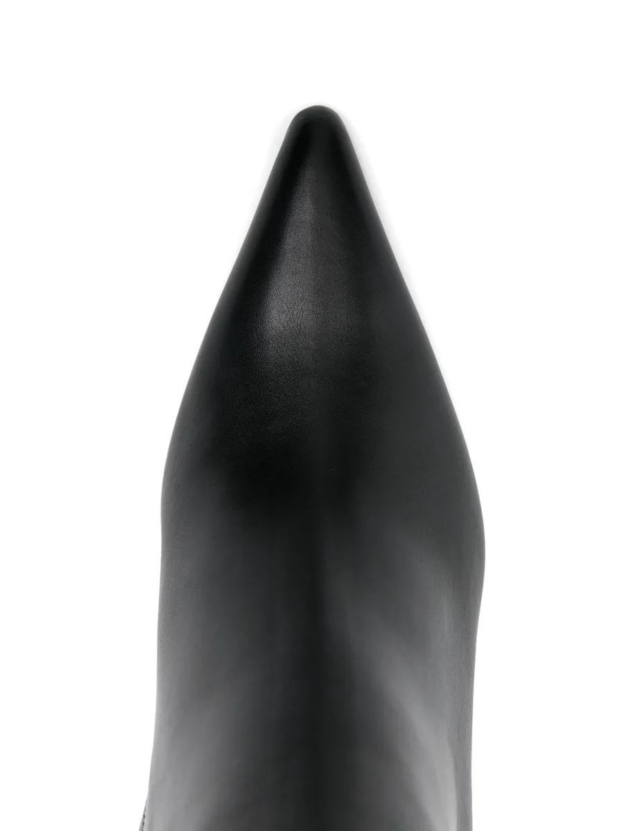 95mm Mugler leather pointed-toe boots 8
