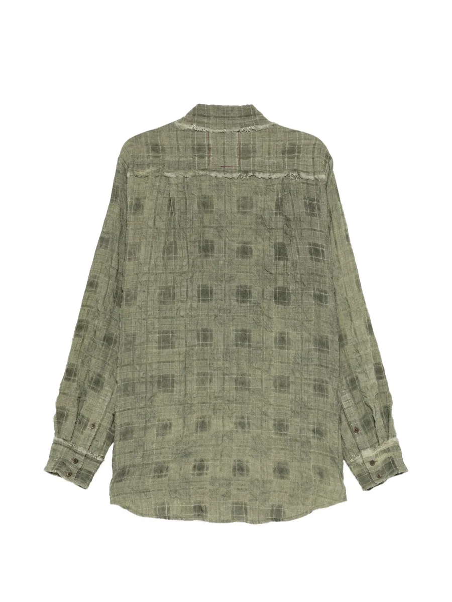 check frayed-edge shirt 2