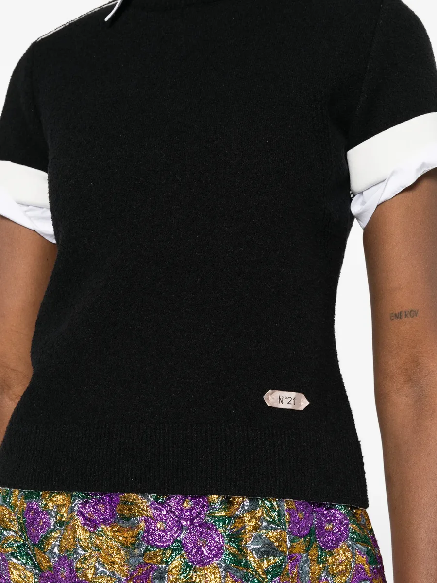 round-neck short-sleeve sweater 10